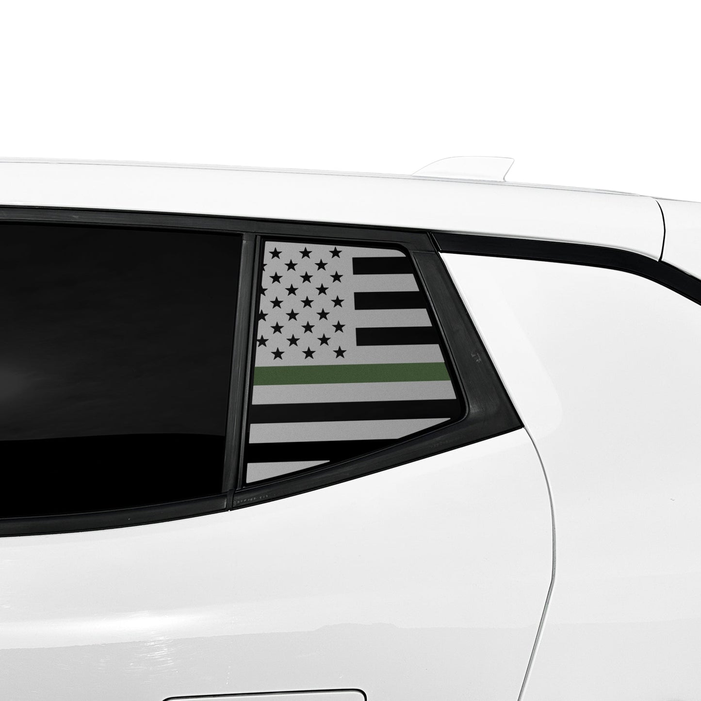 Fits Chevrolet Equinox EV 2024-2025 Quarter Window American Flag Vinyl Decal Stickers