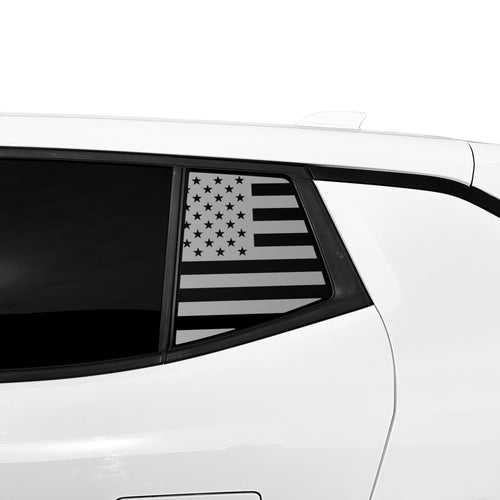 Fits Chevrolet Equinox EV 2024-2025 Quarter Window American Flag Vinyl Decal Stickers