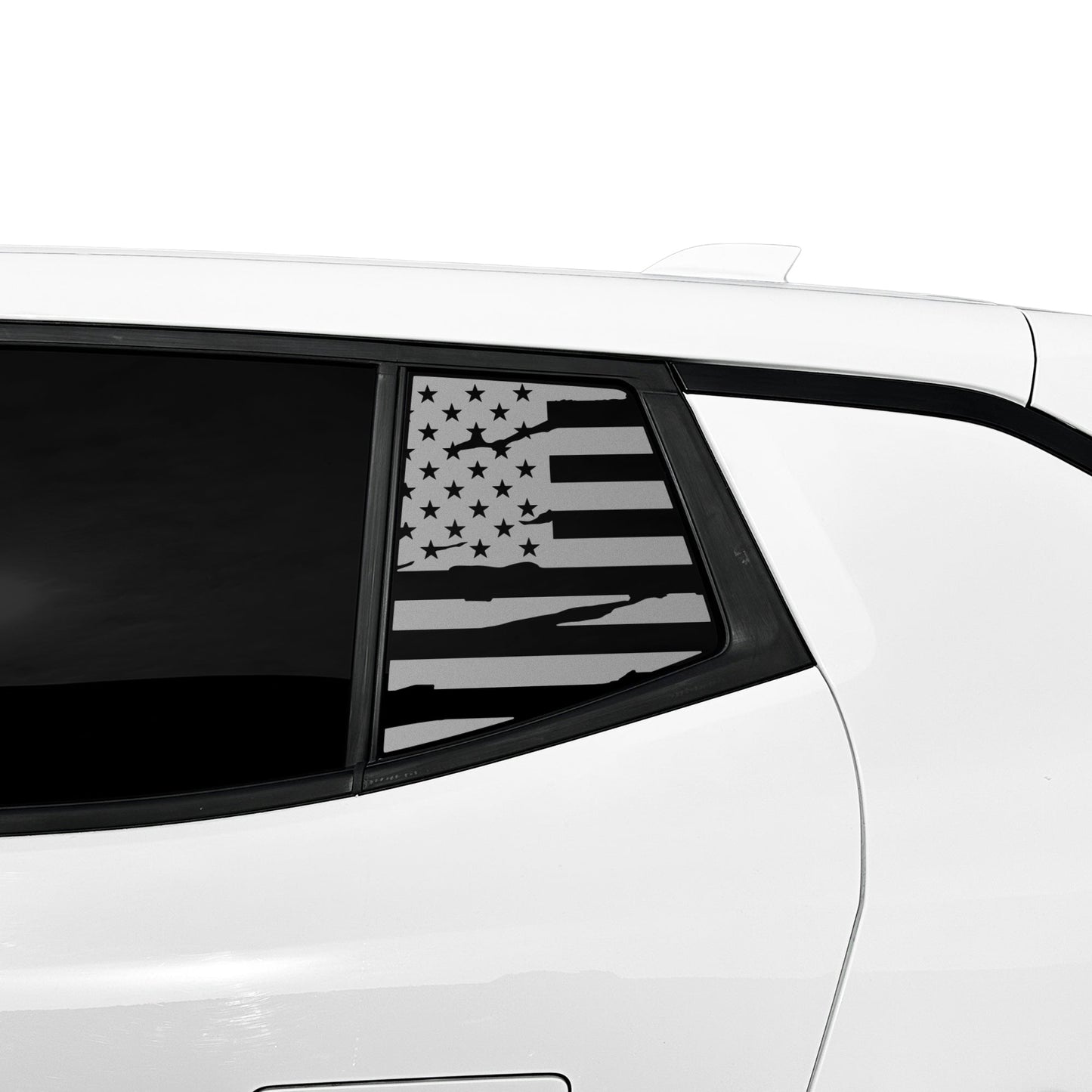 Fits Chevrolet Equinox EV 2024-2025 Quarter Window American Flag Vinyl Decal Stickers