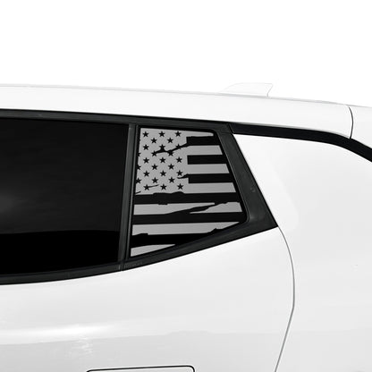 Fits Chevrolet Equinox EV 2024-2025 Quarter Window American Flag Vinyl Decal Stickers