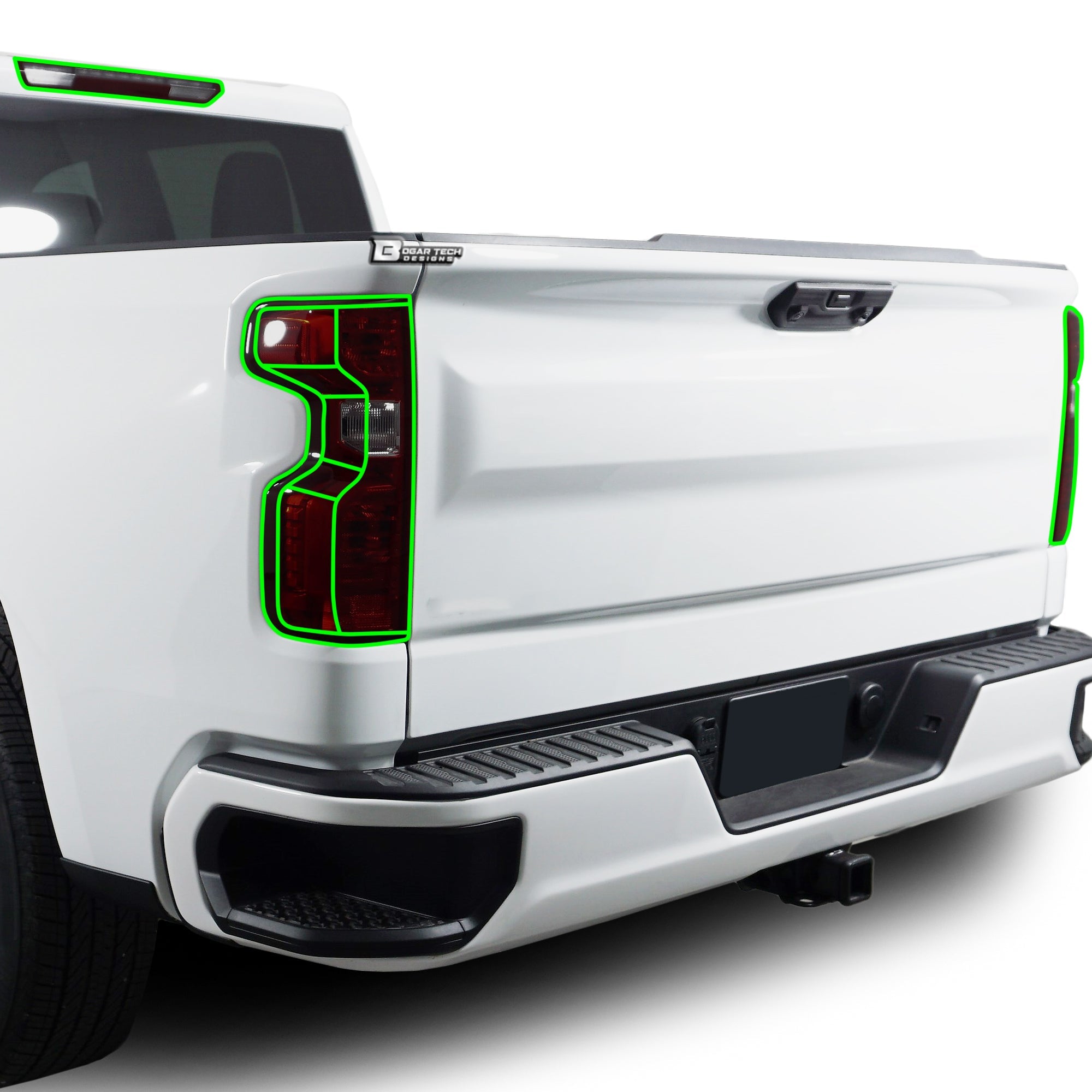 Full Headlight Taillight Precut Smoked PPF Tint Kit Film Overlay Fits Chevy Silverado 2019-2025 - 0
