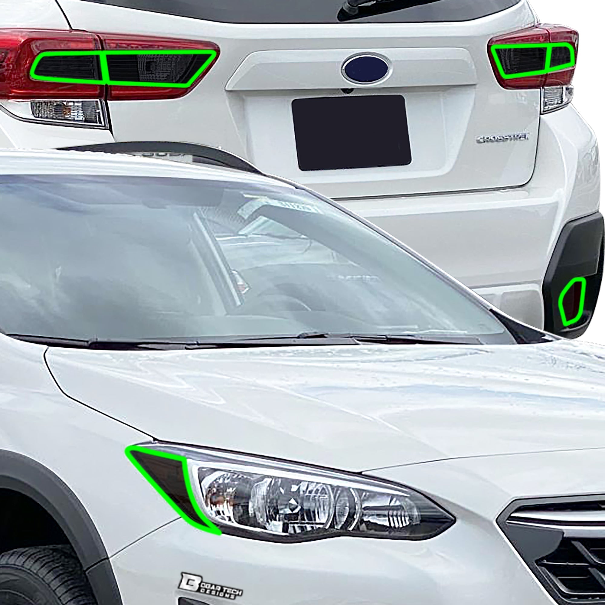 Headlight Taillight Precut Smoked PPF Tint Kit Film Fits Subaru Crosstrek 2018-2023