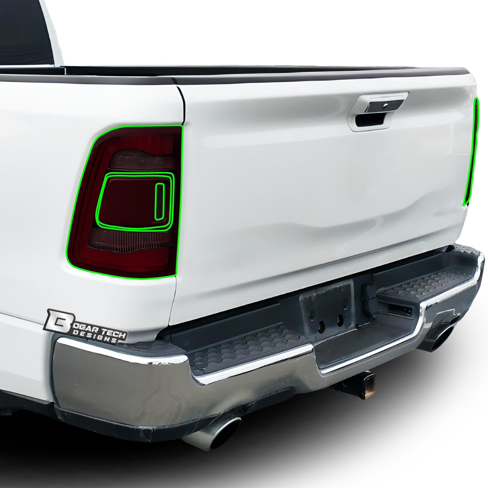 Full Headlight Taillight Precut Smoked PPF Tint Kit Film Overlay Fits Dodge Ram 2019-2022