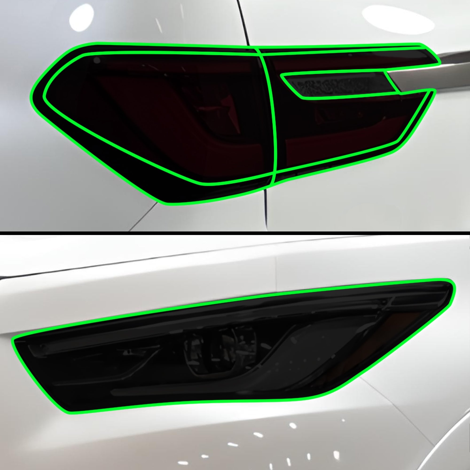 Full Headlight Taillight Precut Smoked PPF Tint Kit Film Overlay Fits Infiniti QX80 2018-2024