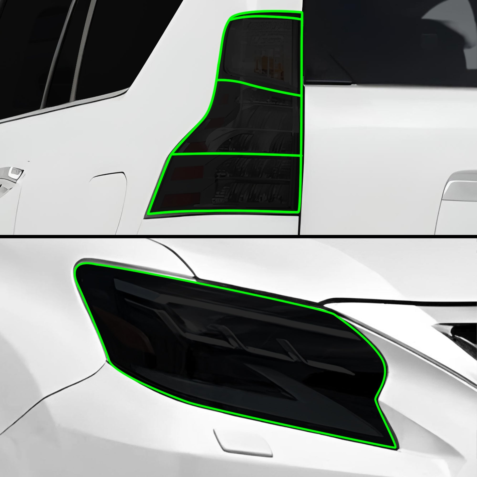 Full Headlight Taillight Precut Smoked PPF Tint Kit Film Overlay Fits Lexus GX 2010-2023