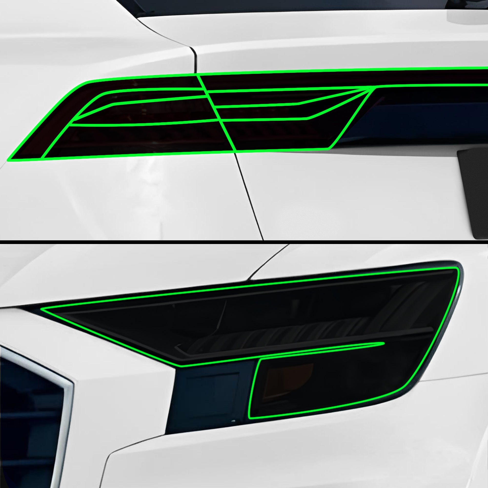 Full Headlight Taillight Precut Smoked PPF Tint Kit Film Overlay Fits Audi Q8 2019-2024
