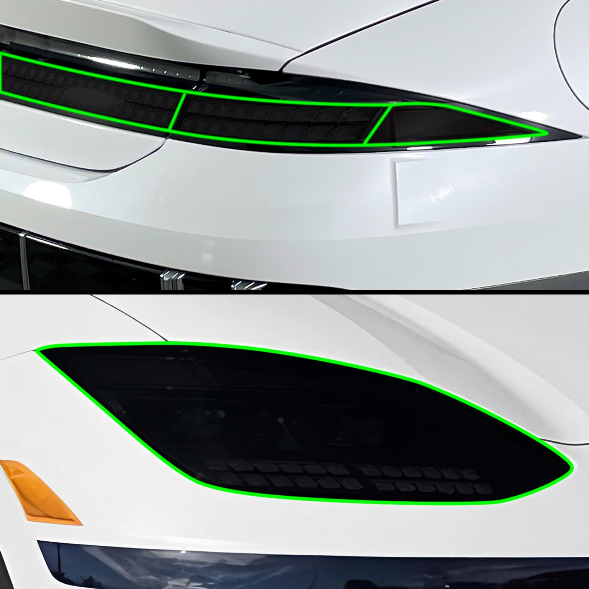 Full Headlight Taillight Precut Smoked PPF Tint Kit Film Overlay Fits Hyundai Ioniq 6 2023-2025