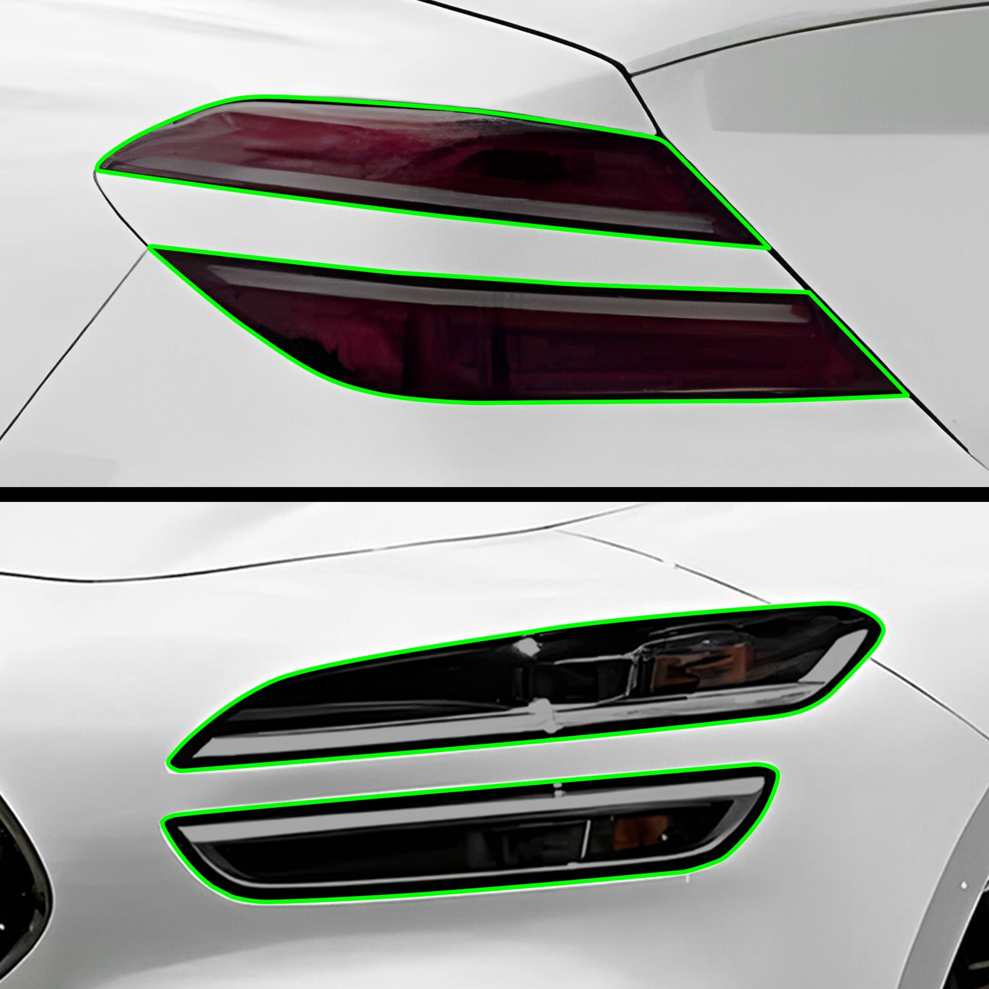 Fits Genesis G70 2022-2025 Full Headlight Taillight Precut Smoked PPF Tint Kit Film Overlay