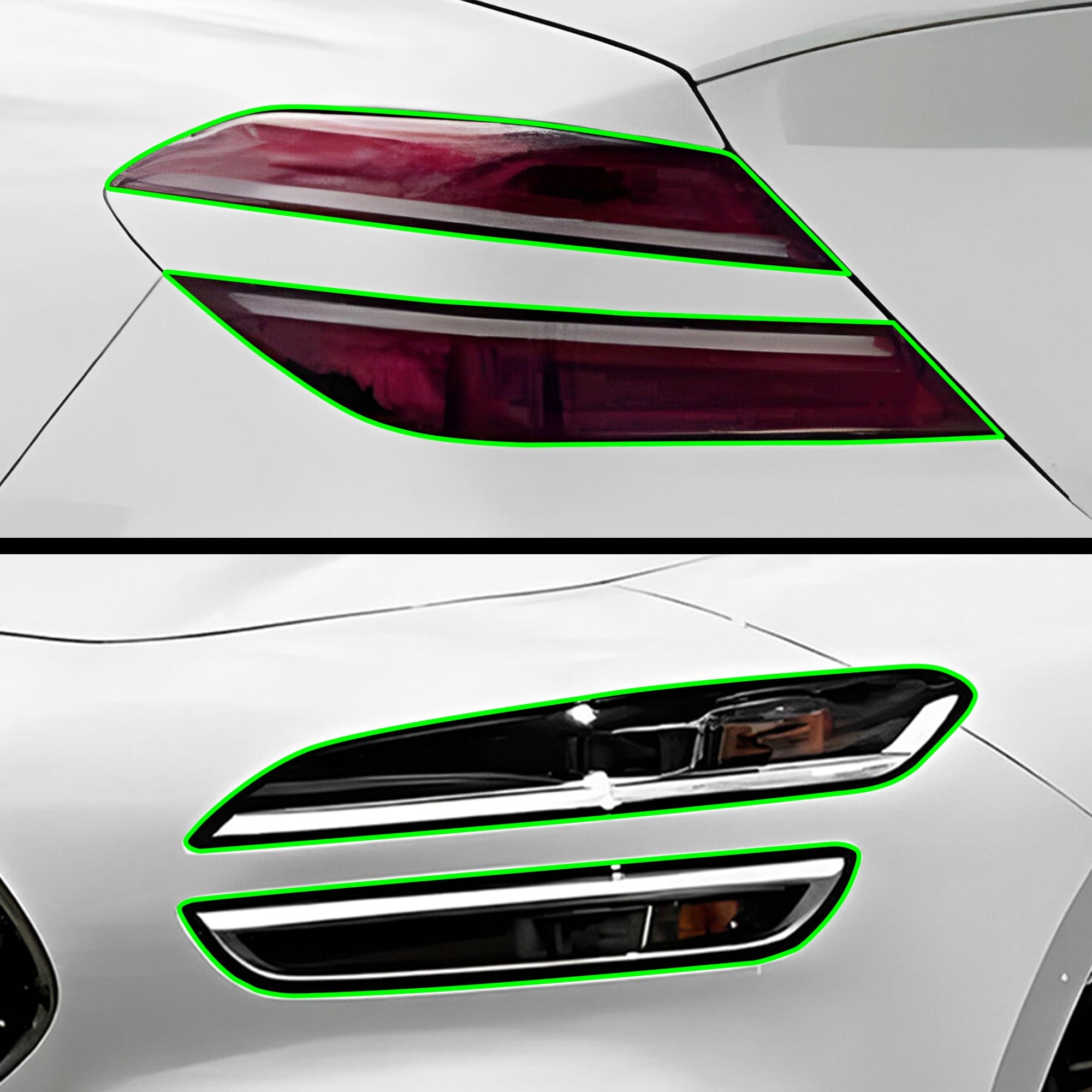Fits Genesis G70 2022-2025 Full Headlight Taillight Precut Smoked PPF Tint Kit Film Overlay