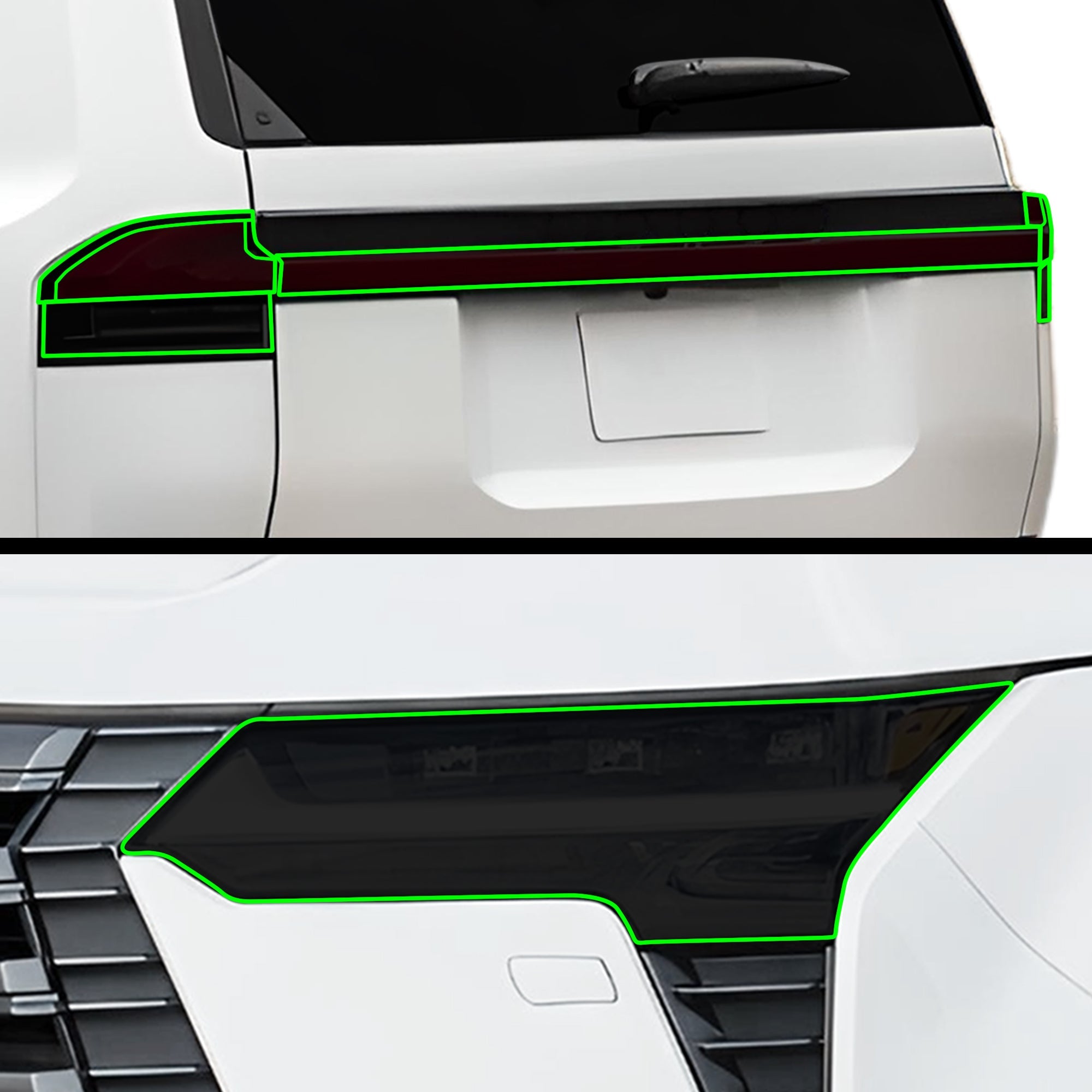 Fits Lexus GX 2024-2025 Full Headlight Taillight Precut Smoked PPF Tint Kit Film Overlay