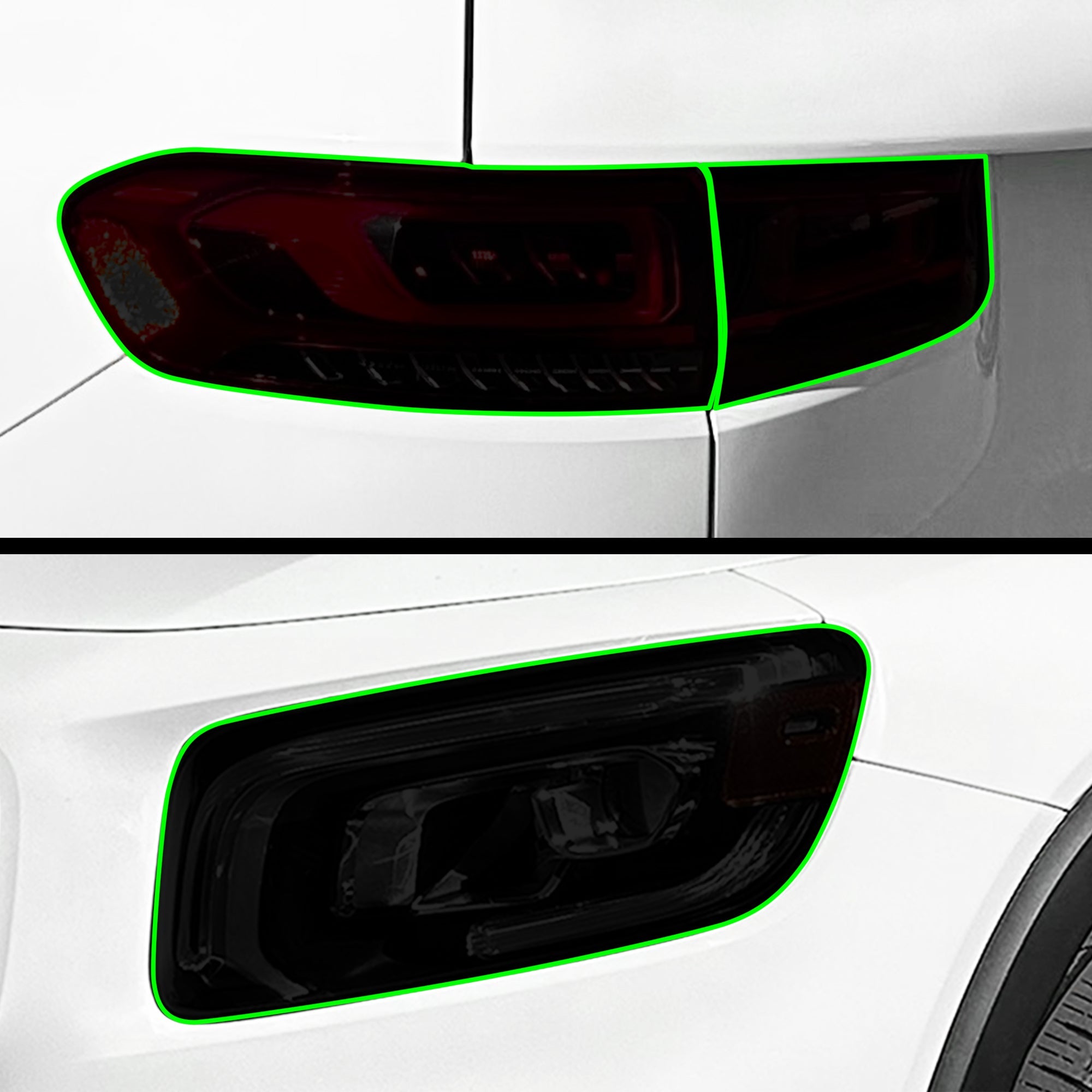 Fits Mercedes-Benz GLB 2020-2025 Full Headlight Taillight Precut Smoked PPF Tint Kit Film Overlay
