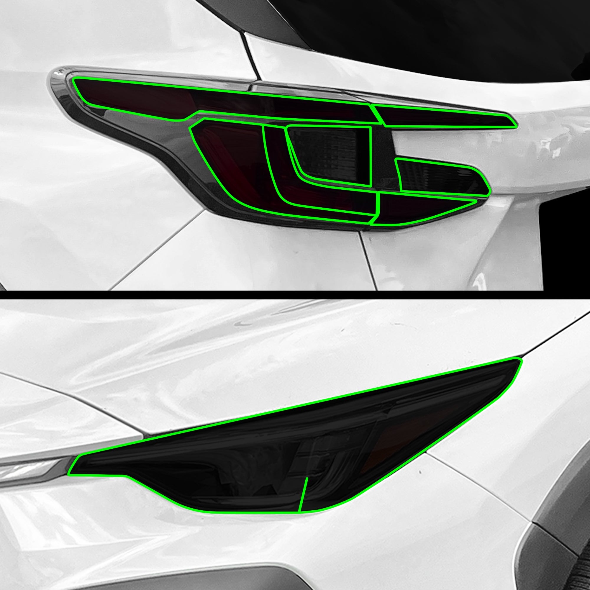 Fits Subaru Crosstrek 2024-2025 Full Headlight Taillight Precut Smoked PPF Tint Kit Film Overlay