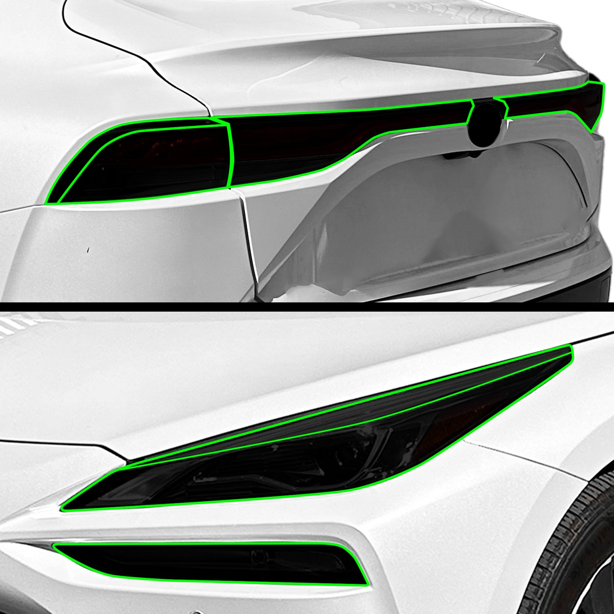 Fits Toyota Mirai 2021-2025 Full Headlight Taillight Precut Smoked PPF Tint Kit Film Overlay