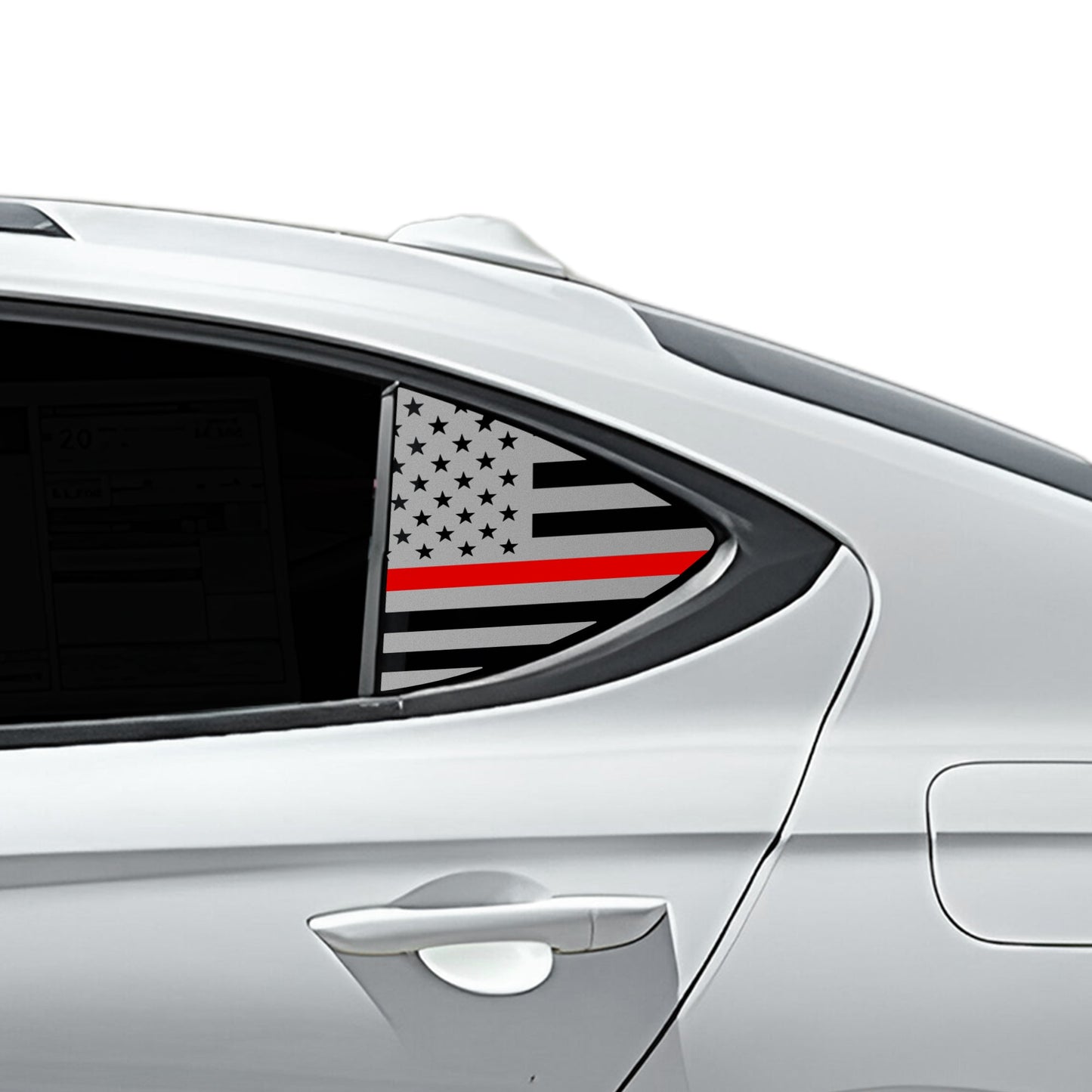 Fits Genesis G70 2019-2025 Quarter Window American Flag Vinyl Decal Stickers