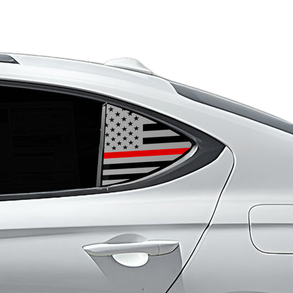 Fits Genesis G70 2019-2025 Quarter Window American Flag Vinyl Decal Stickers