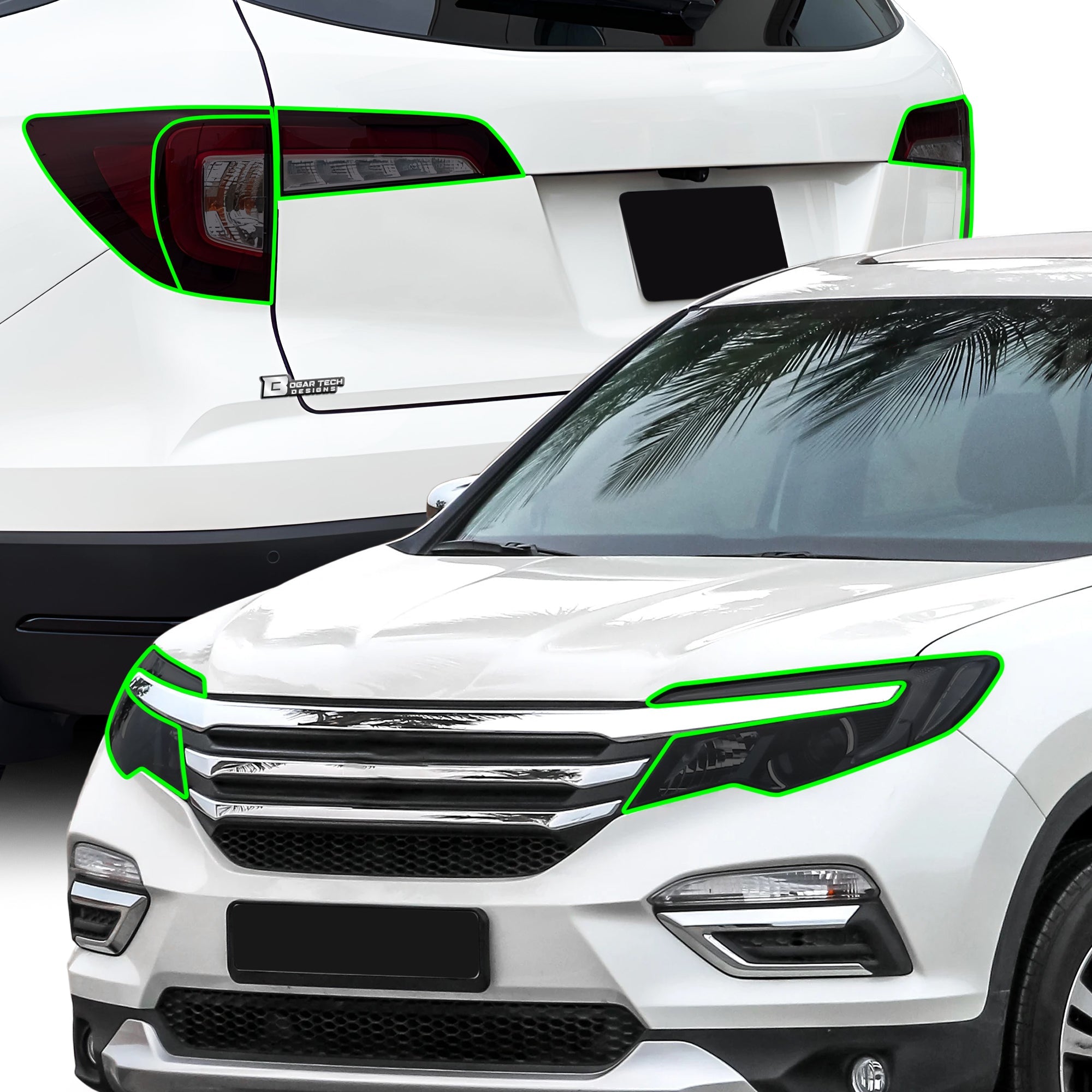 Full Headlight Taillight Precut Smoked PPF Tint Kit Film Overlay Fits Honda Pilot 2016-2022