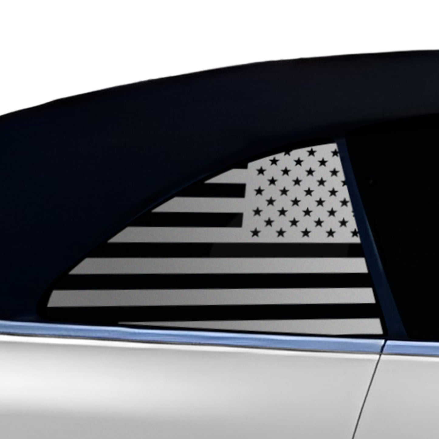 Fits BMW 4 Series Convertible 2021-2025 Quarter Window American Flag Vinyl Decal Stickers