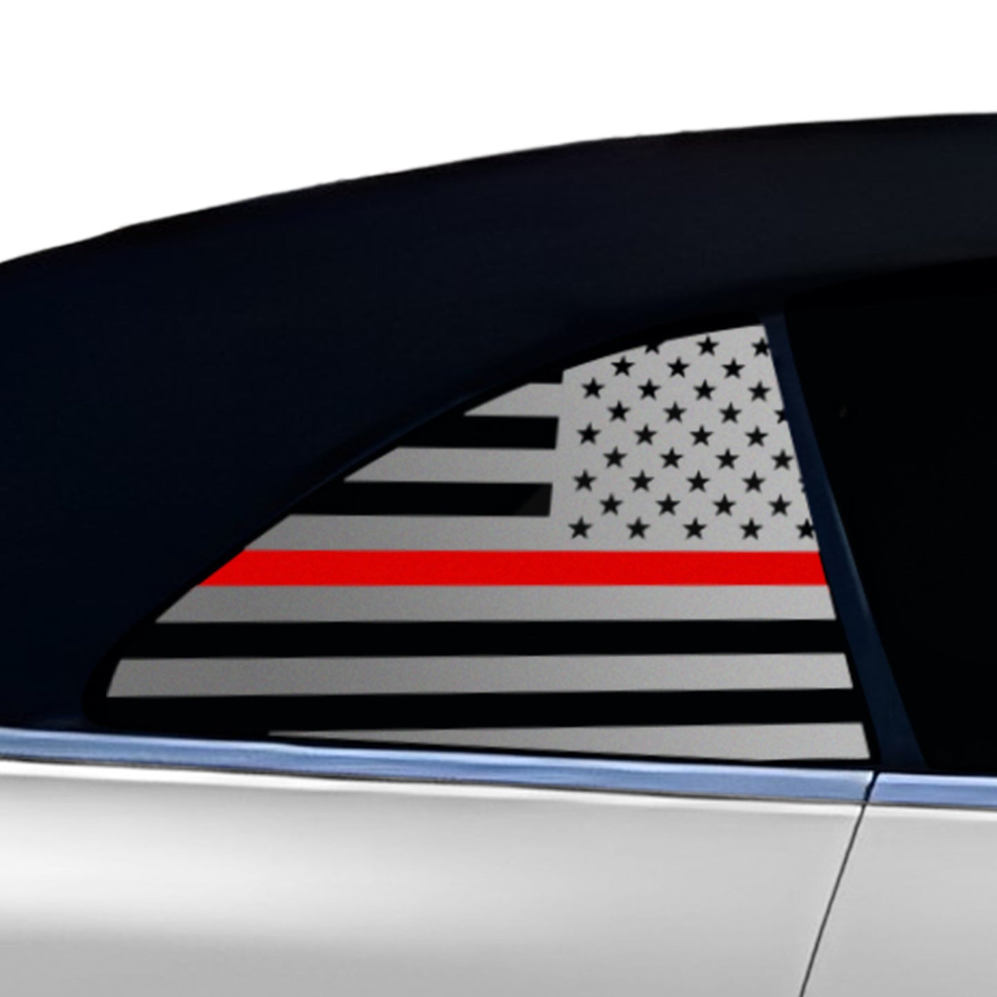 Fits BMW 4 Series Convertible 2021-2025 Quarter Window American Flag Vinyl Decal Stickers