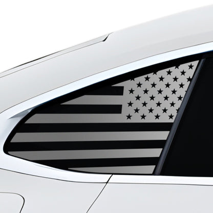 Fits BMW i4 2022-2025 Quarter Window American Flag Vinyl Decal Stickers