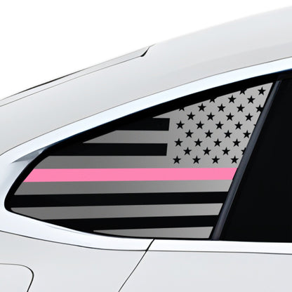 Fits BMW i4 2022-2025 Quarter Window American Flag Vinyl Decal Stickers