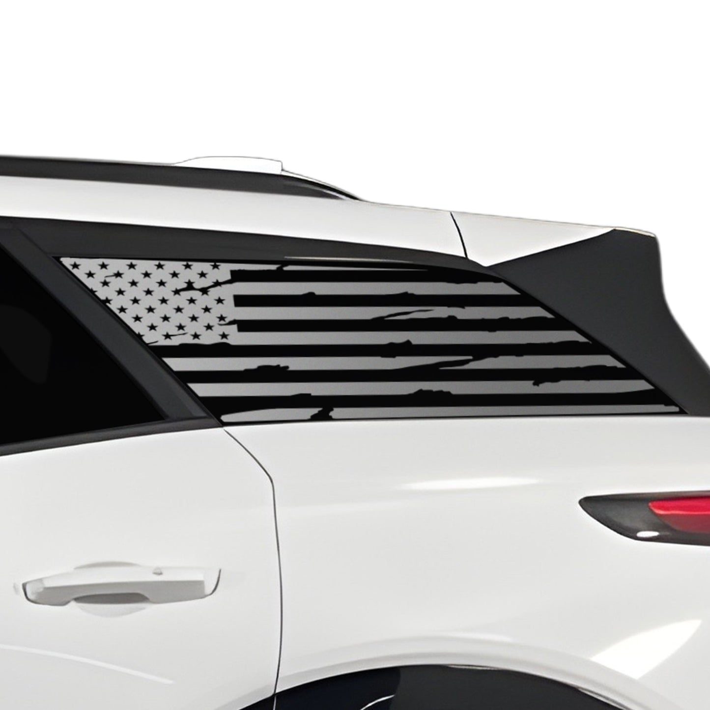 Fits Chevrolet Blazer EV 2024-2025 Quarter Window American Flag Vinyl Decal Stickers