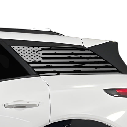 Fits Chevrolet Blazer EV 2024-2025 Quarter Window American Flag Vinyl Decal Stickers