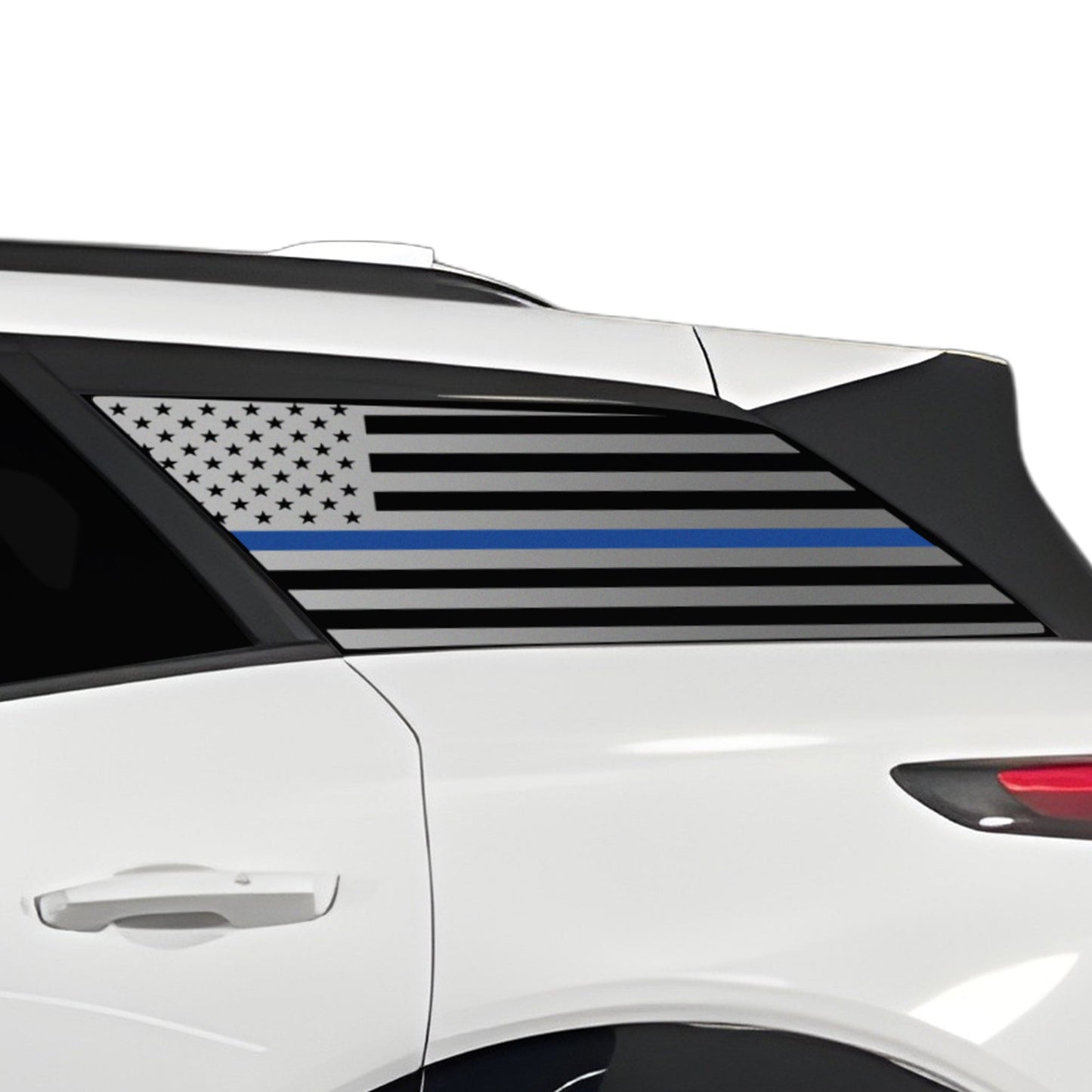 Fits Chevrolet Blazer EV 2024-2025 Quarter Window American Flag Vinyl Decal Stickers