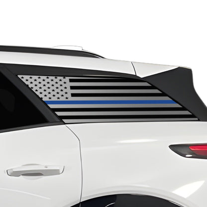 Fits Chevrolet Blazer EV 2024-2025 Quarter Window American Flag Vinyl Decal Stickers
