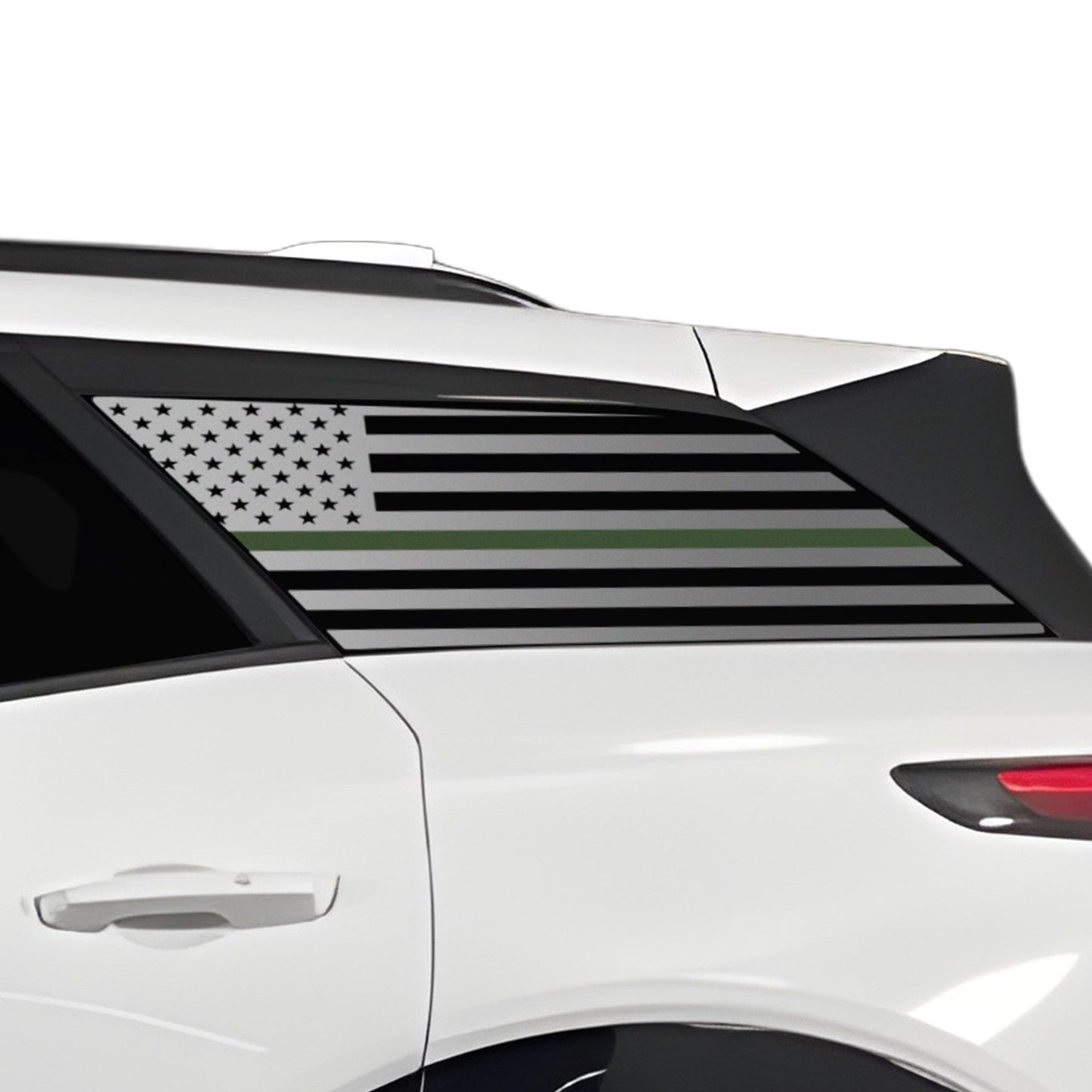 Fits Chevrolet Blazer EV 2024-2025 Quarter Window American Flag Vinyl Decal Stickers