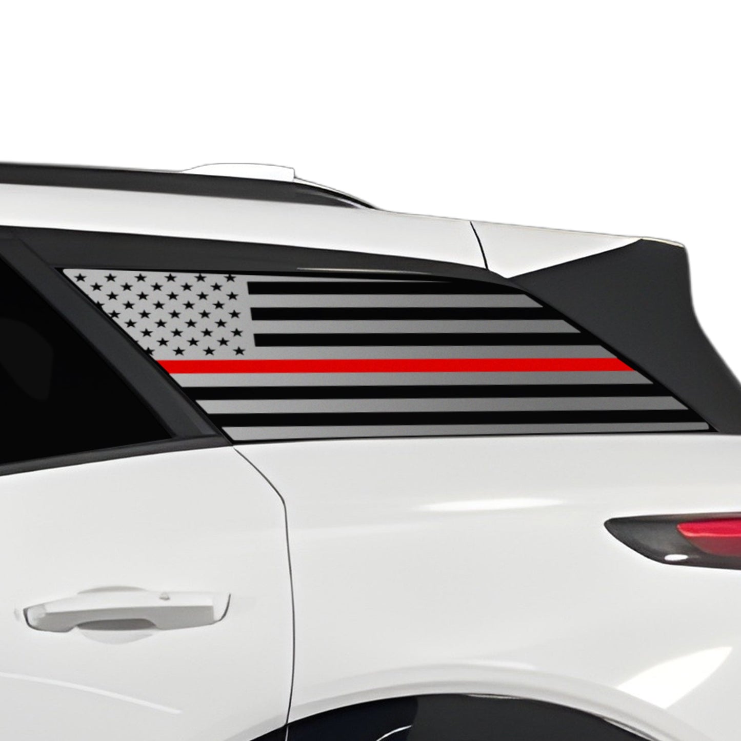 Fits Chevrolet Blazer EV 2024-2025 Quarter Window American Flag Vinyl Decal Stickers