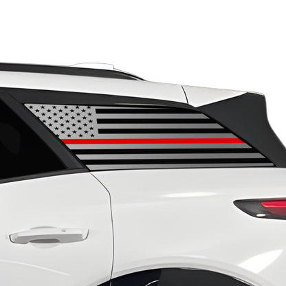 Fits Chevrolet Blazer EV 2024-2025 Quarter Window American Flag Vinyl Decal Stickers