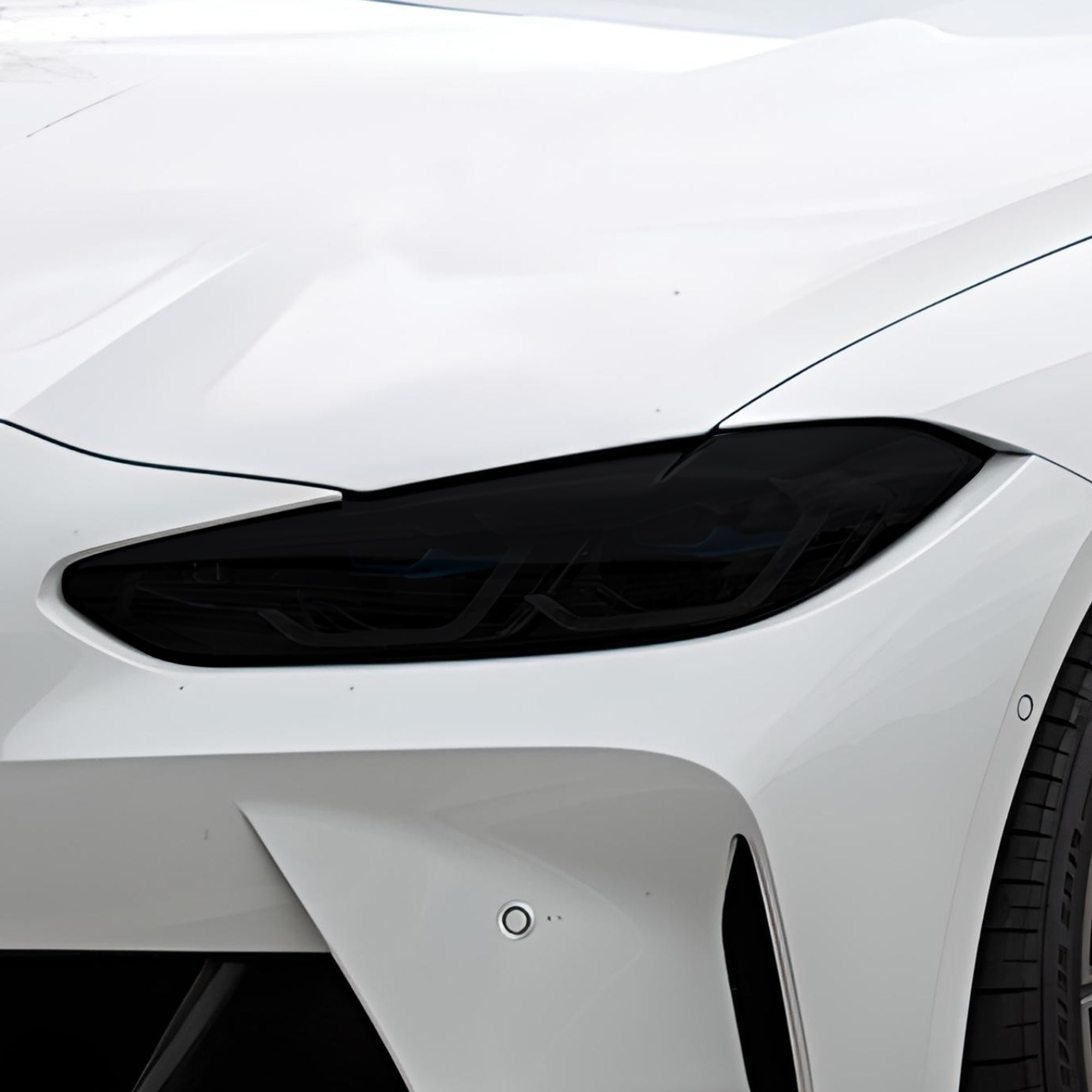 Fits BMW M4 2021-2025 Full Headlight Taillight Precut Smoked PPF Tint Kit Film Overlay