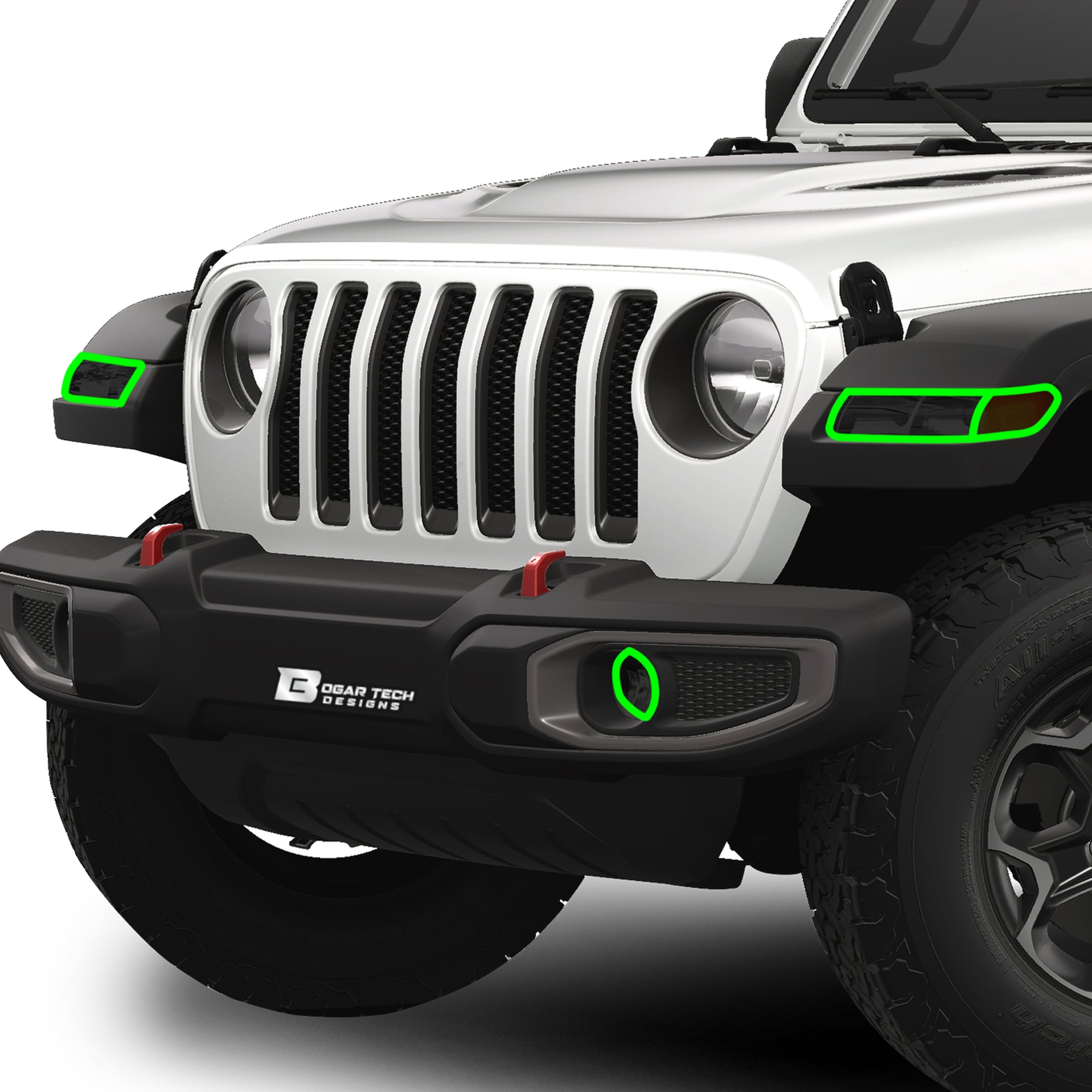 Amber Delete Taillight Precut Smoked PPF Tint Kit Film Overlay Fits Jeep Wrangler JL 2018-2025