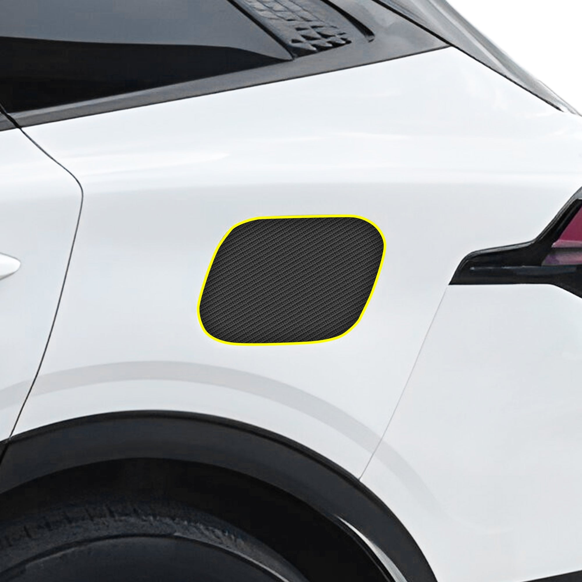 Fits KIA Sportage 2023+ Precut Fuel Door Premium Paint Protection Film PPF Decal Film Kit Gas Cap Cover, Gloss Black Carbon Fiber