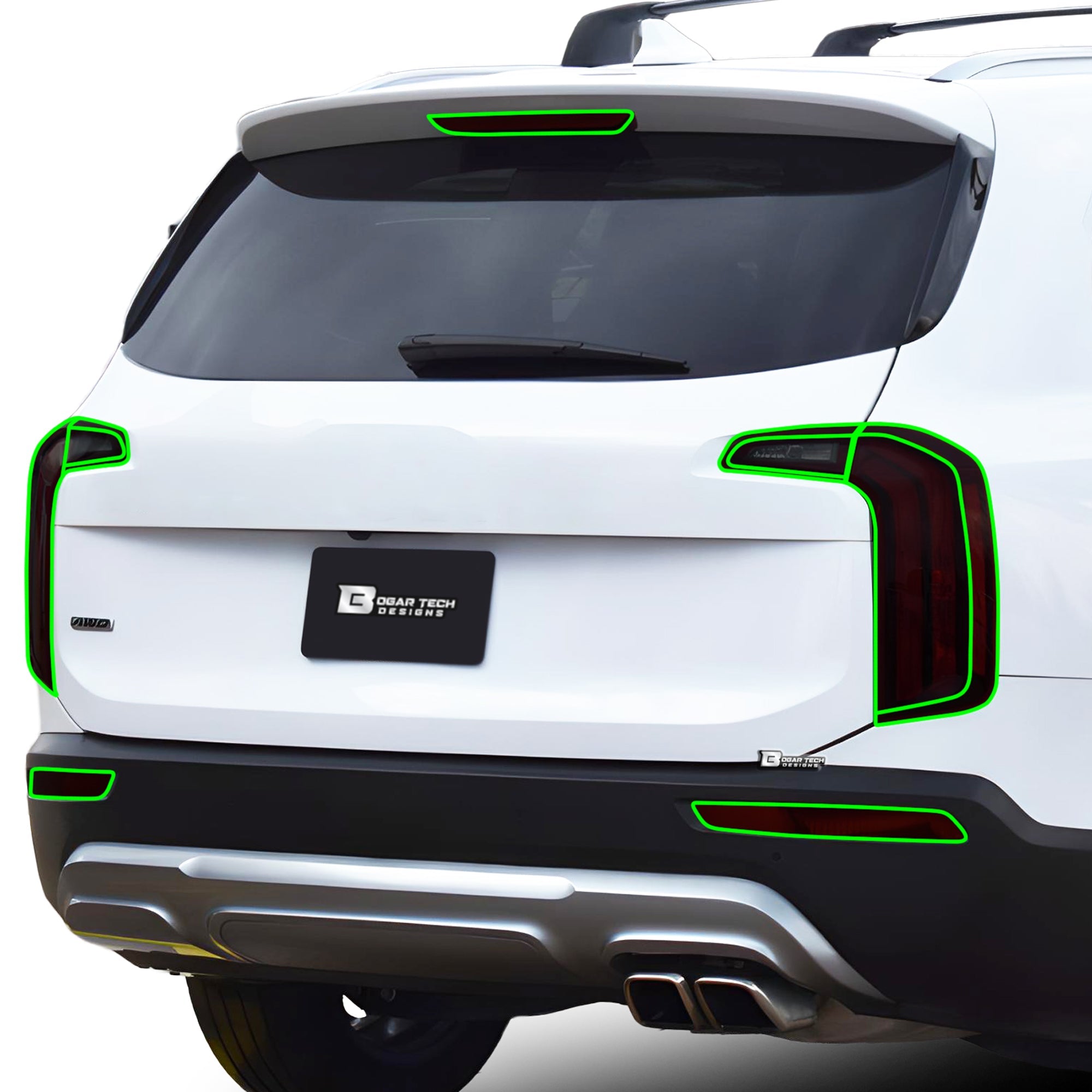 Full Headlight Taillight Precut Smoked PPF Tint Kit Film Overlay Fits Kia Telluride 2020-2025