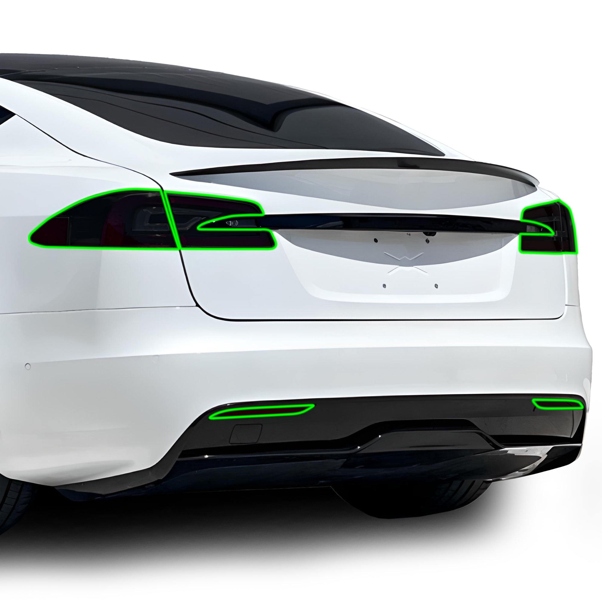 Full Headlight Taillight Precut Smoked PPF Tint Kit Film Overlay Fits Tesla Model S 2017-2025