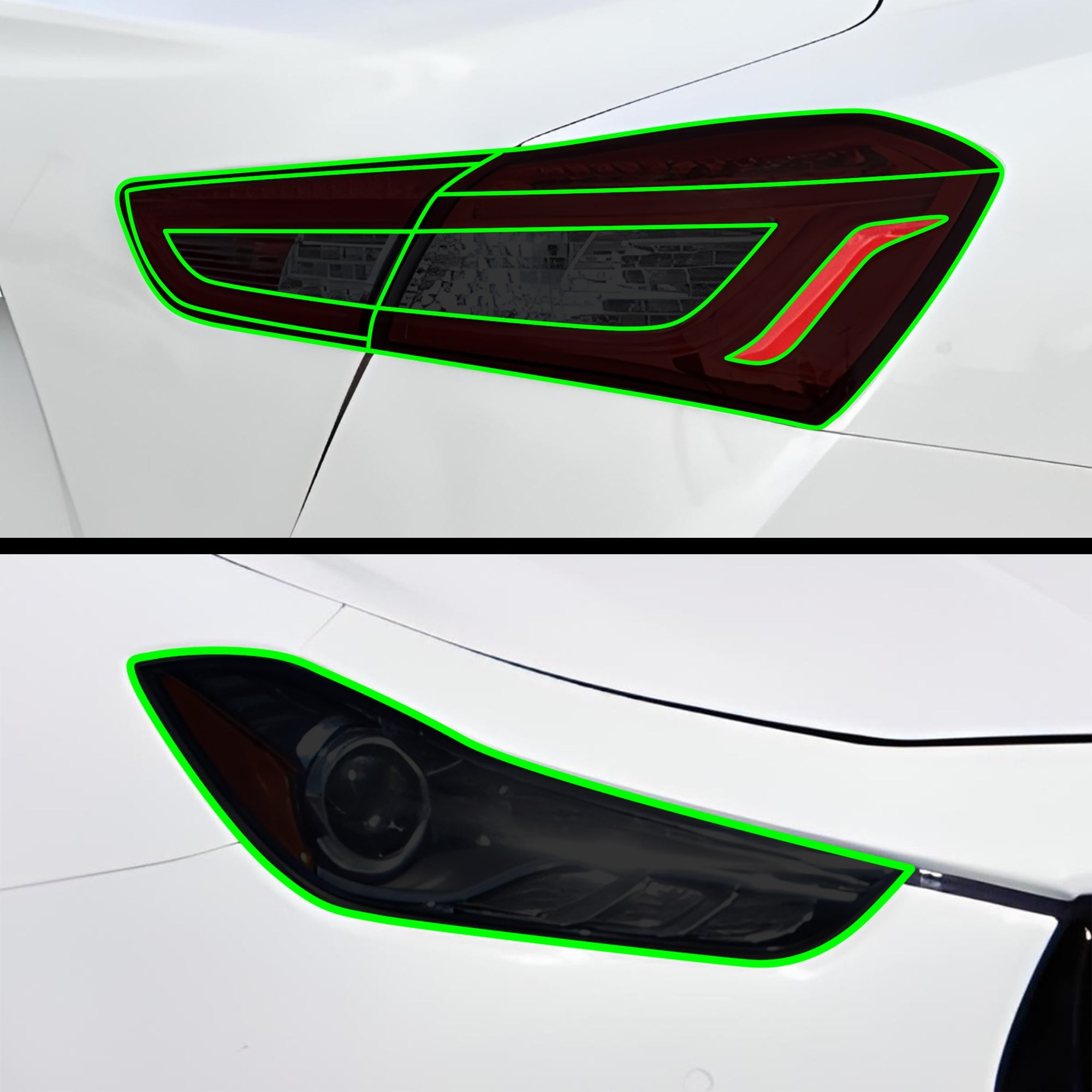 Fits Maserati Ghibli Full Headlight Taillight Precut Smoked PPF Tint Kit Film Overlay 2014-2024