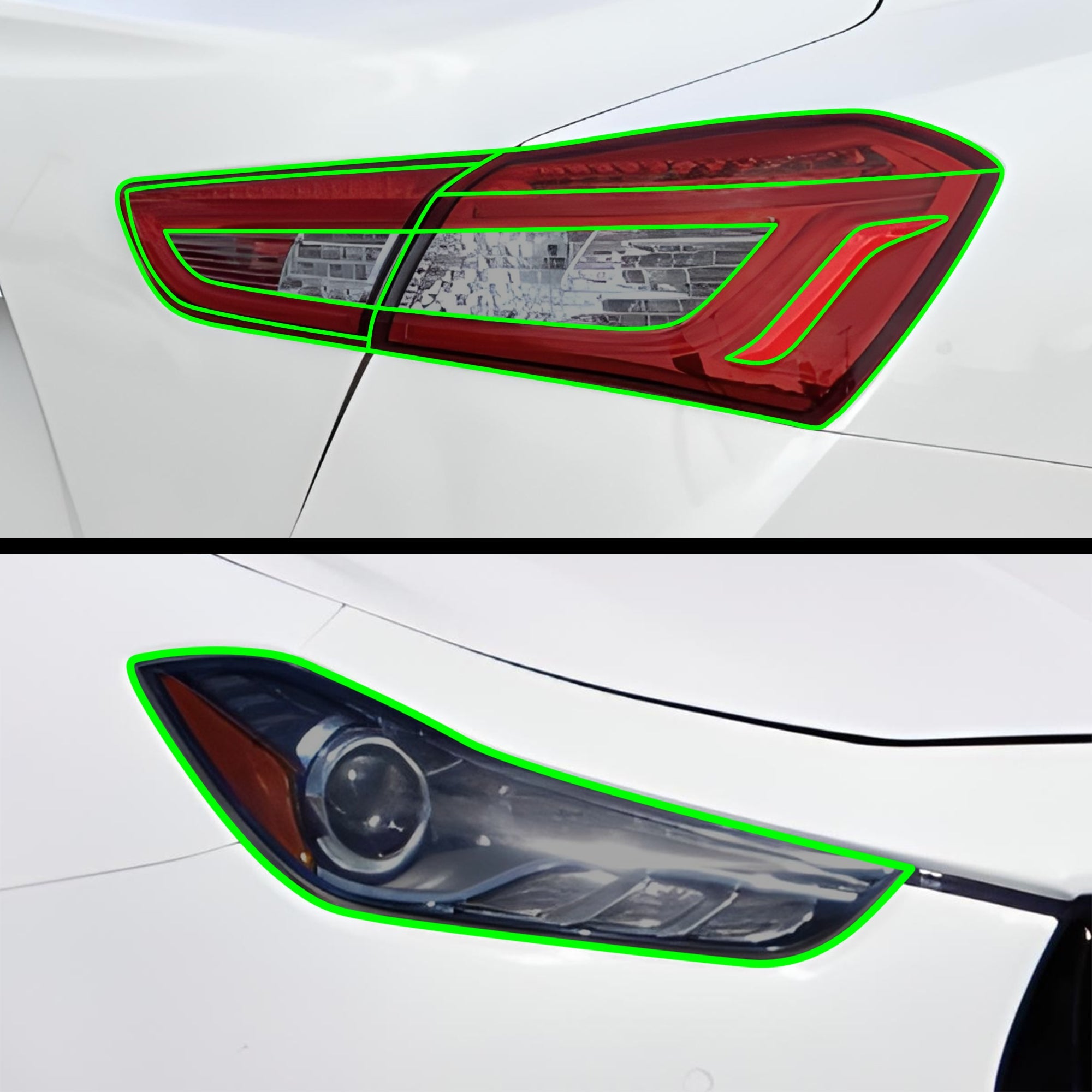Fits Maserati Ghibli Full Headlight Taillight Precut Smoked PPF Tint Kit Film Overlay 2014-2024