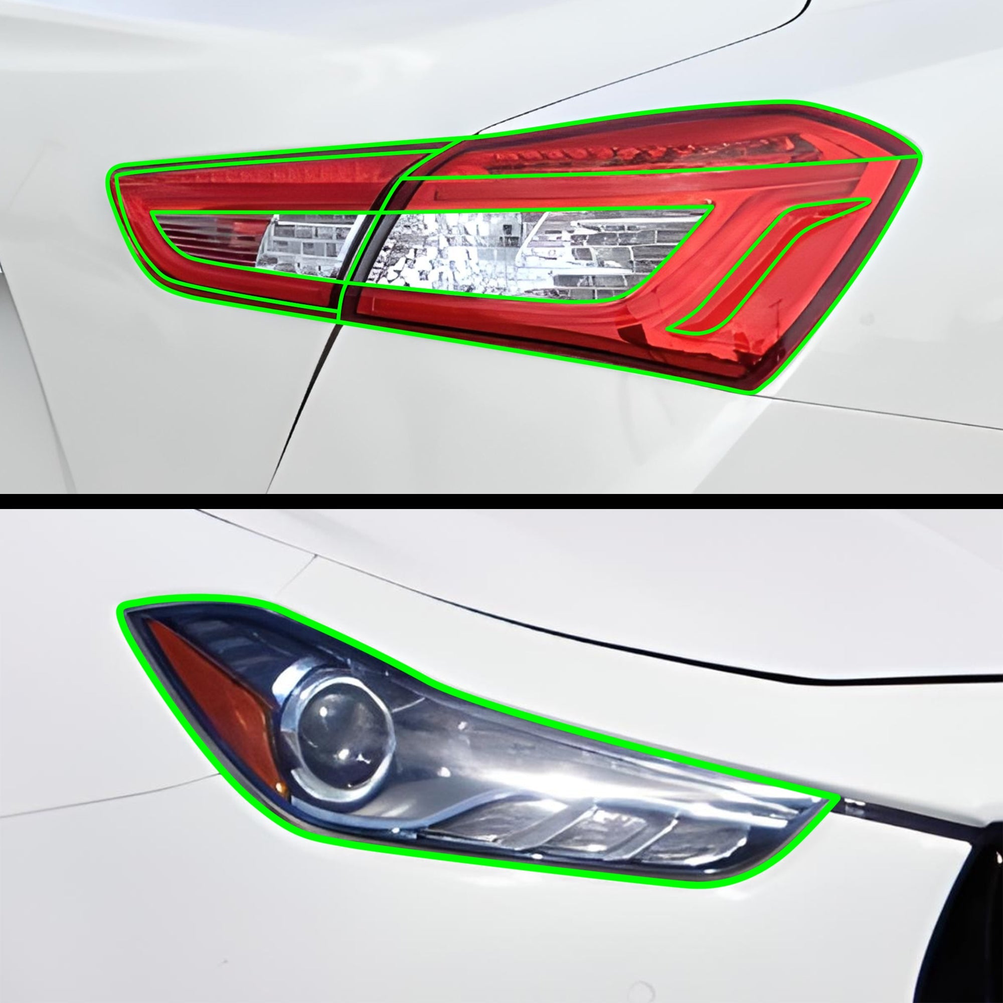 Fits Maserati Ghibli Full Headlight Taillight Precut Smoked PPF Tint Kit Film Overlay 2014-2024