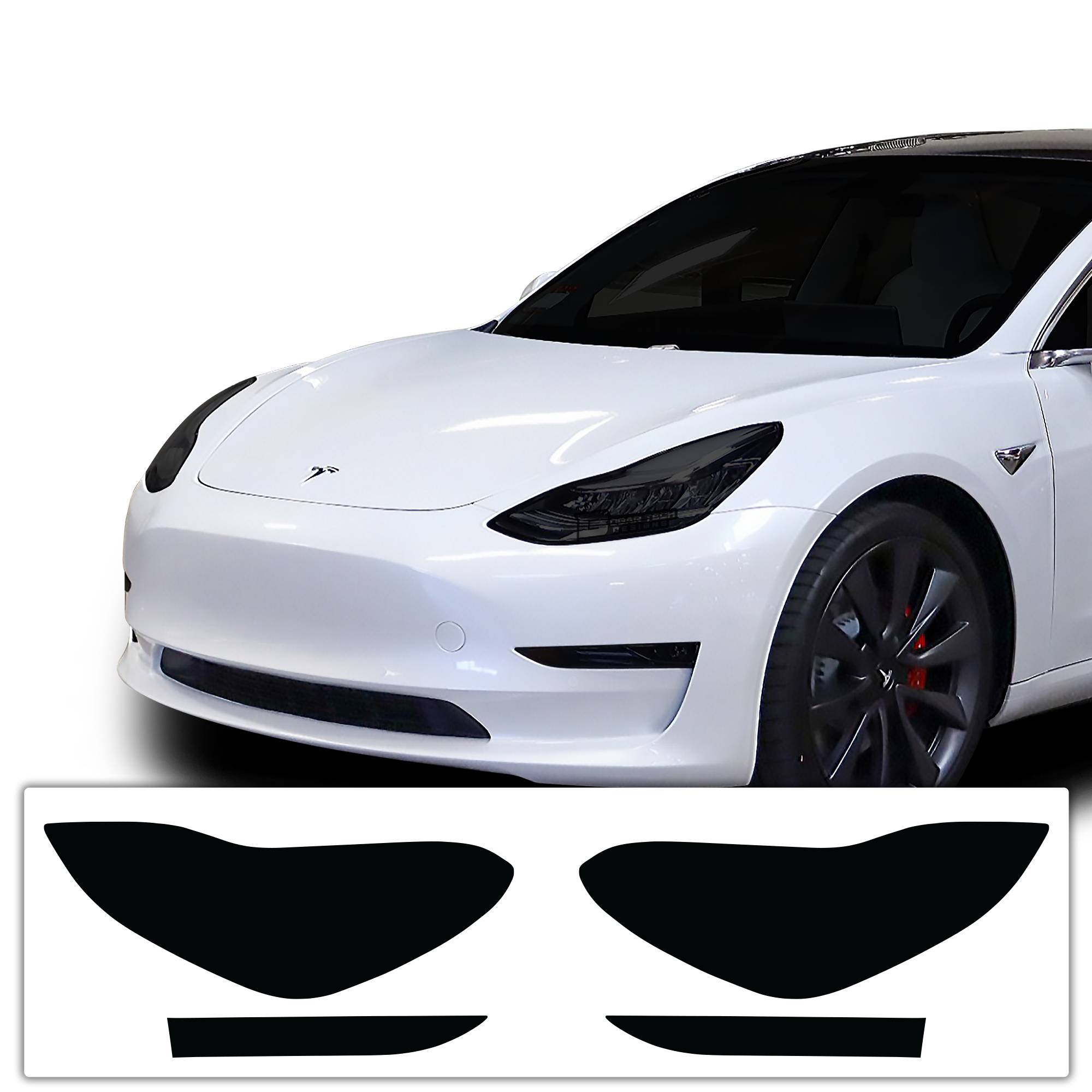 Head Tail Light Markers Reflectors Precut Smoke Tint Overlay Fits Tesla Model 3 2017-2023