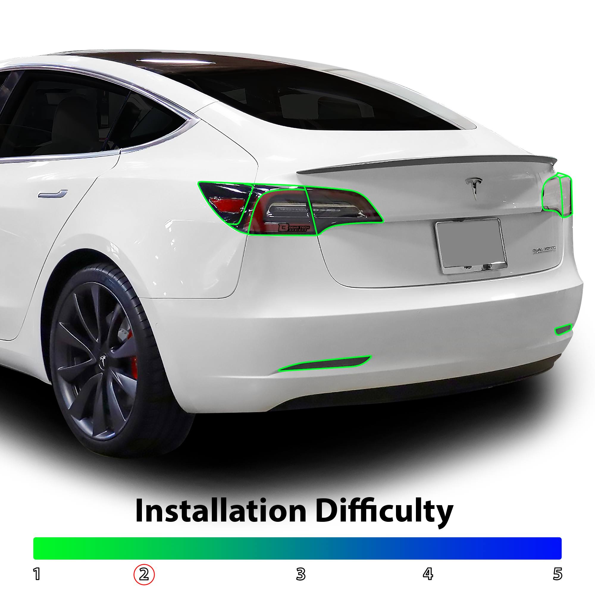 Head Tail Light Markers Reflectors Precut Smoke Tint Overlay Fits Tesla Model 3 2017-2023