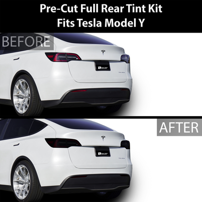 Head Tail Light Markers Reflectors Precut Smoke Tint Overlay Fits Tesla Model Y 2020-2024