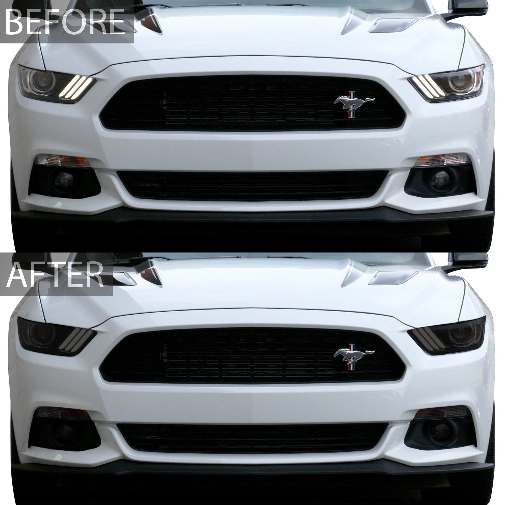 Complete Headlight Taillight Precut Tint Overlay Film Fits Ford Mustang 2015-2017 - 0