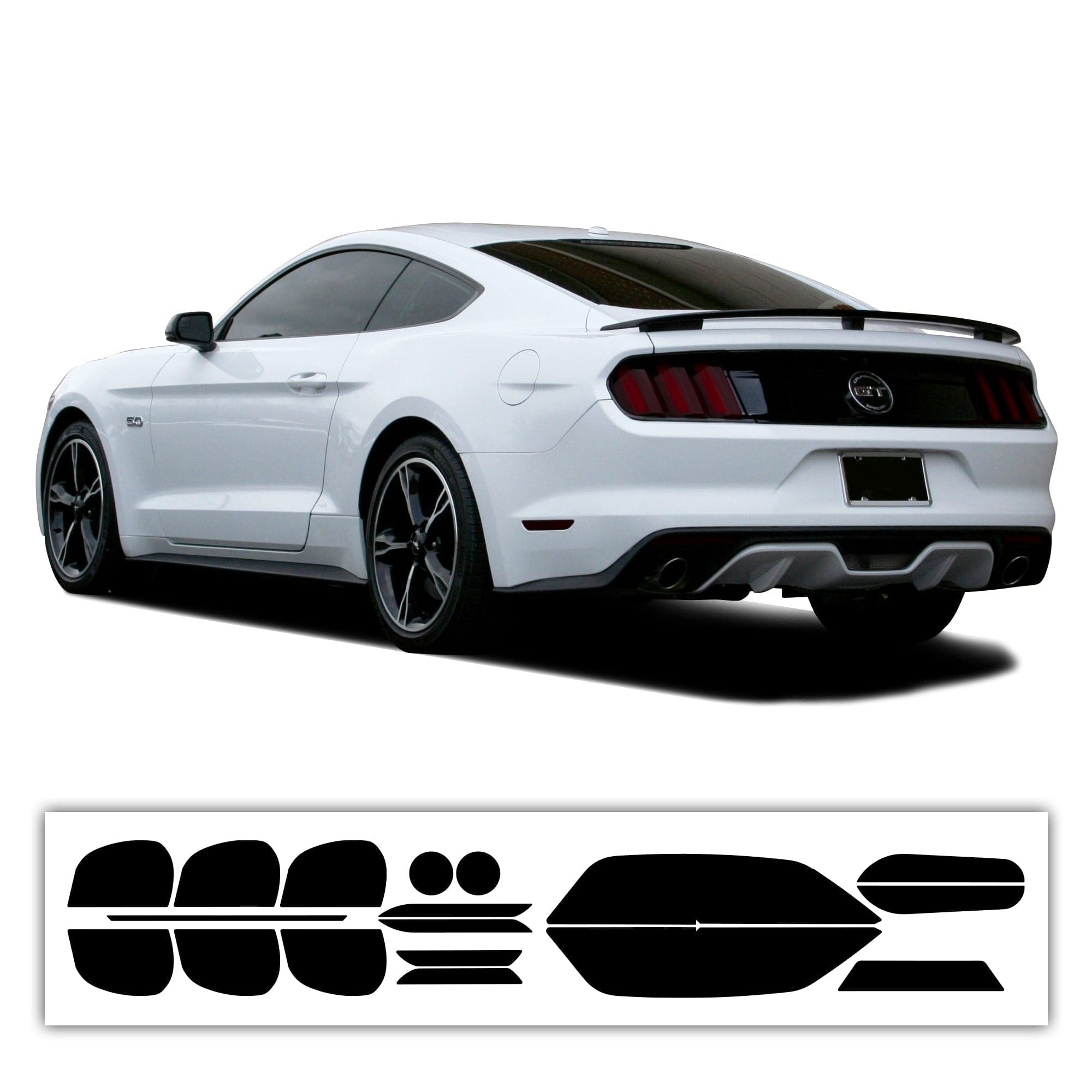 Complete Headlight Taillight Precut Tint Overlay Film Fits Ford Mustang 2015-2017
