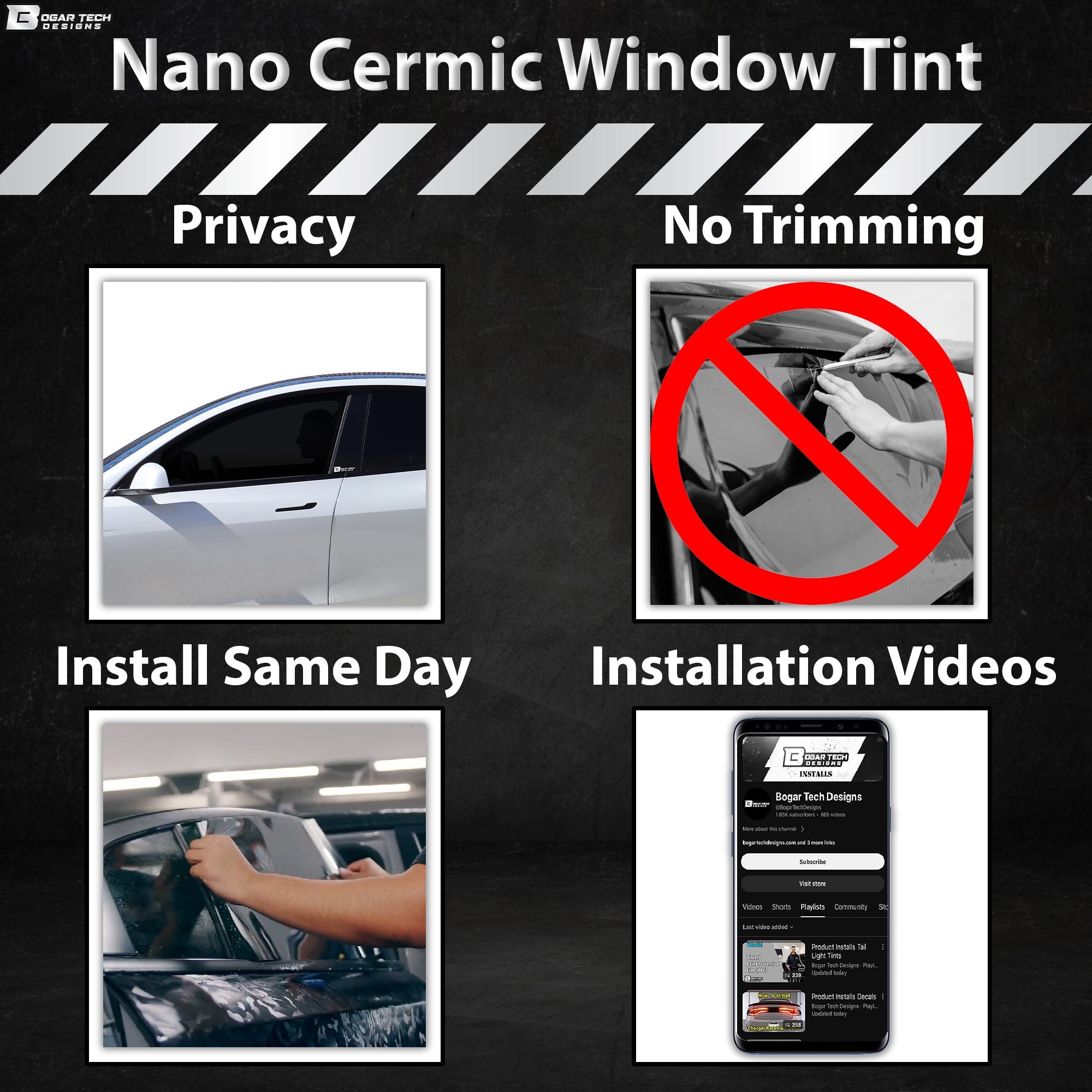Fits Audi A6 Sedan 2012-2018 Premium Nano Ceramic Precut Window Tint Film Kit Front Rear Windows Windshield