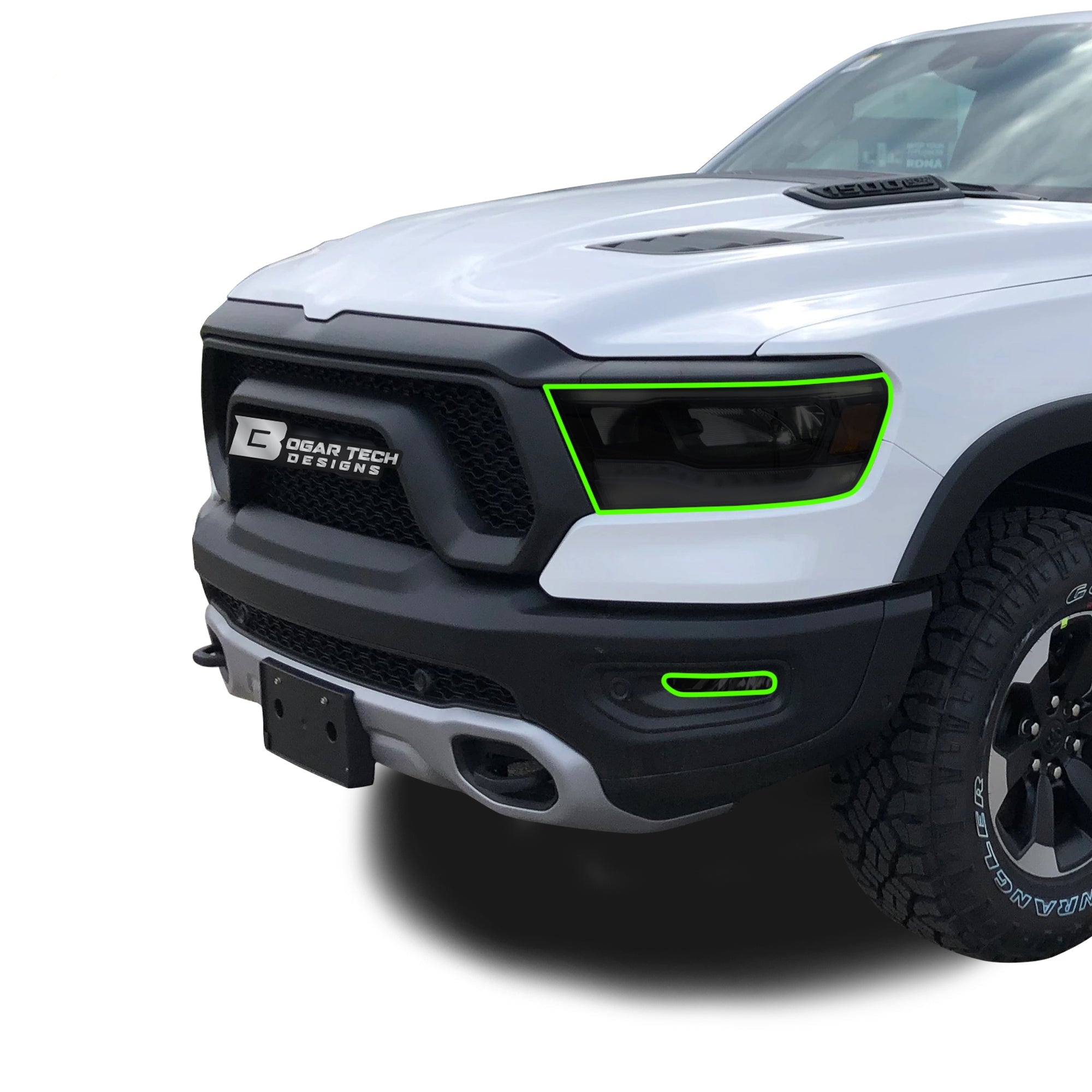 Complete Full Headlight Taillight Precut Overlay Tint Kit with Tools Fits Dodge Ram 2019-2024