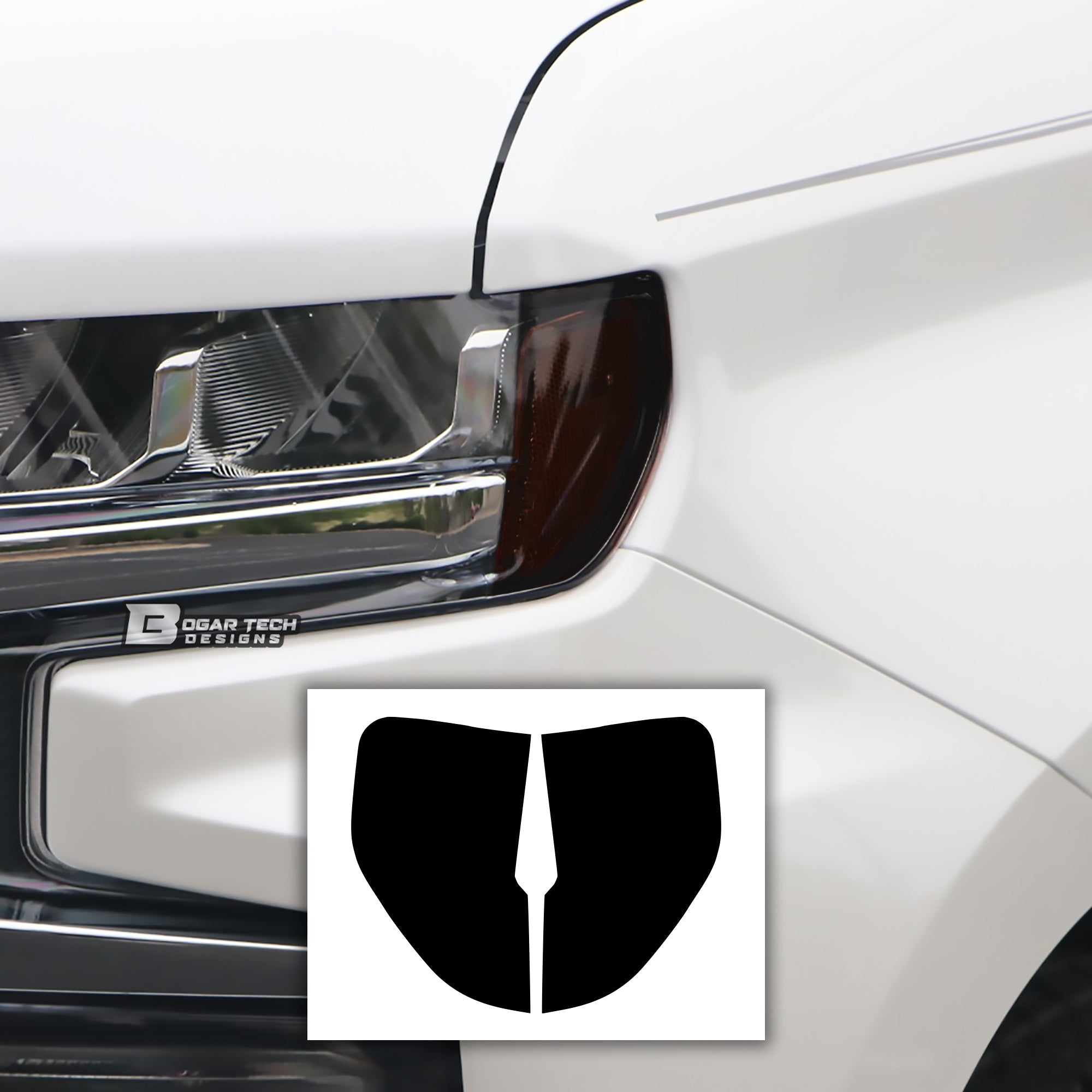 Headlight Amber Delete Overlay Tint Sticker Fits Chevy Silverado 1500 2019+