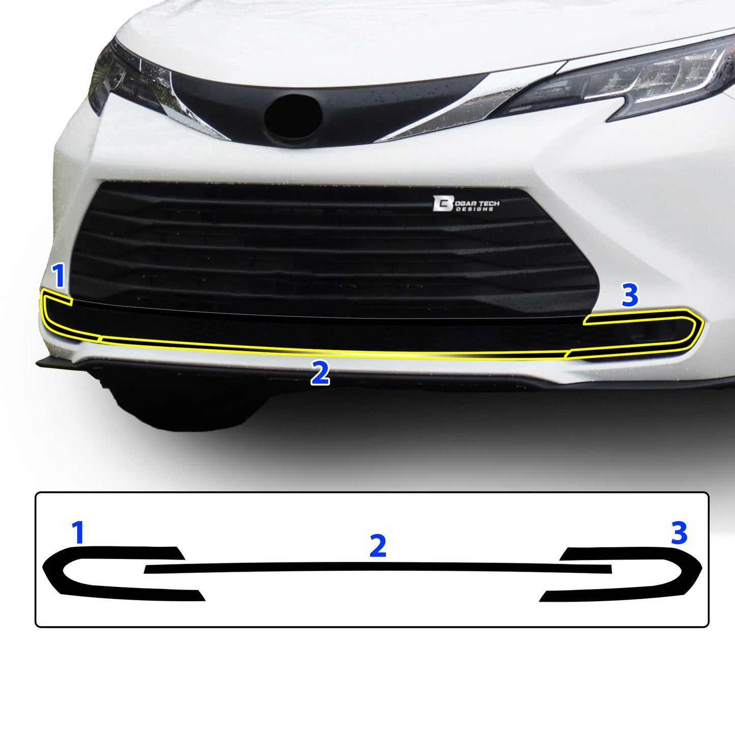 Window Vinyl Chrome Delete Trim Blackout Decal Stickers Overlay Film Fits Toyota Sienna 2021-2025