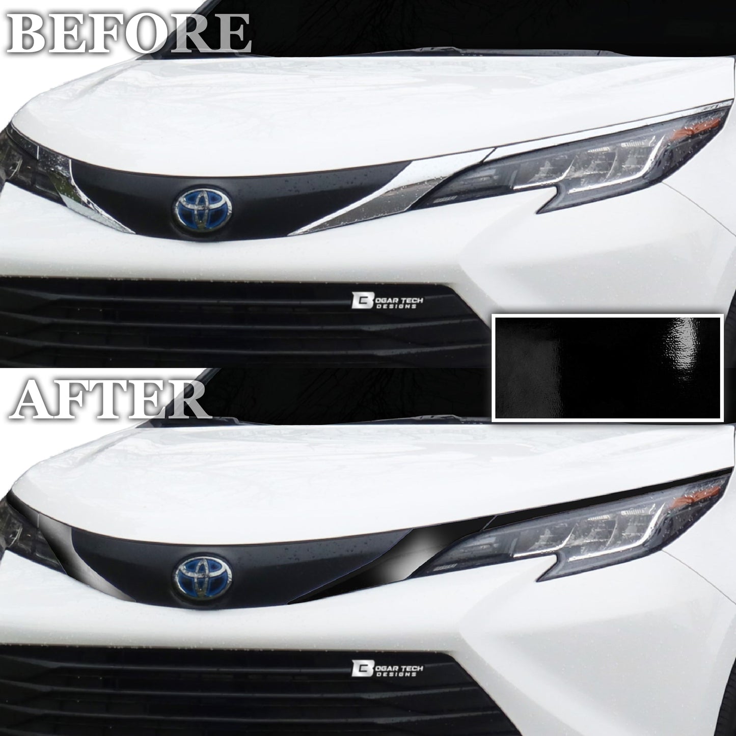 Window Vinyl Chrome Delete Trim Blackout Decal Stickers Overlay Film Fits Toyota Sienna 2021-2025