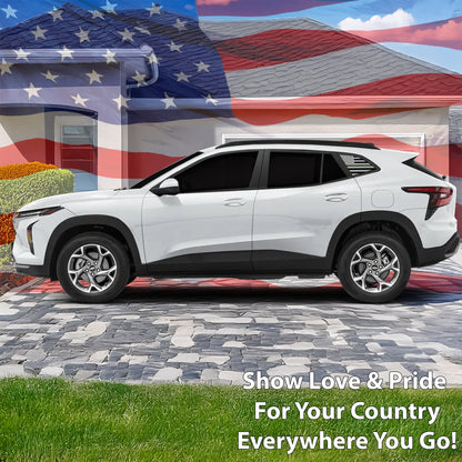 Fits Chevrolet Trax 2024-2025 Quarter Window American Flag Vinyl Decal Stickers